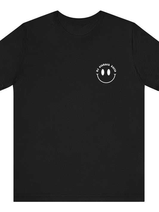 my stomach hurts tee - black