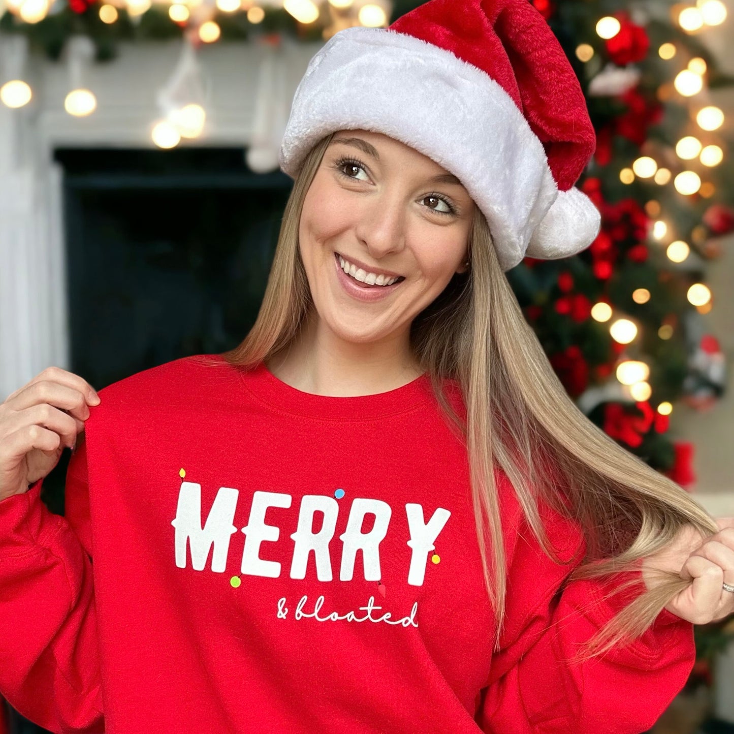 merry & bloated sweatshirt - red