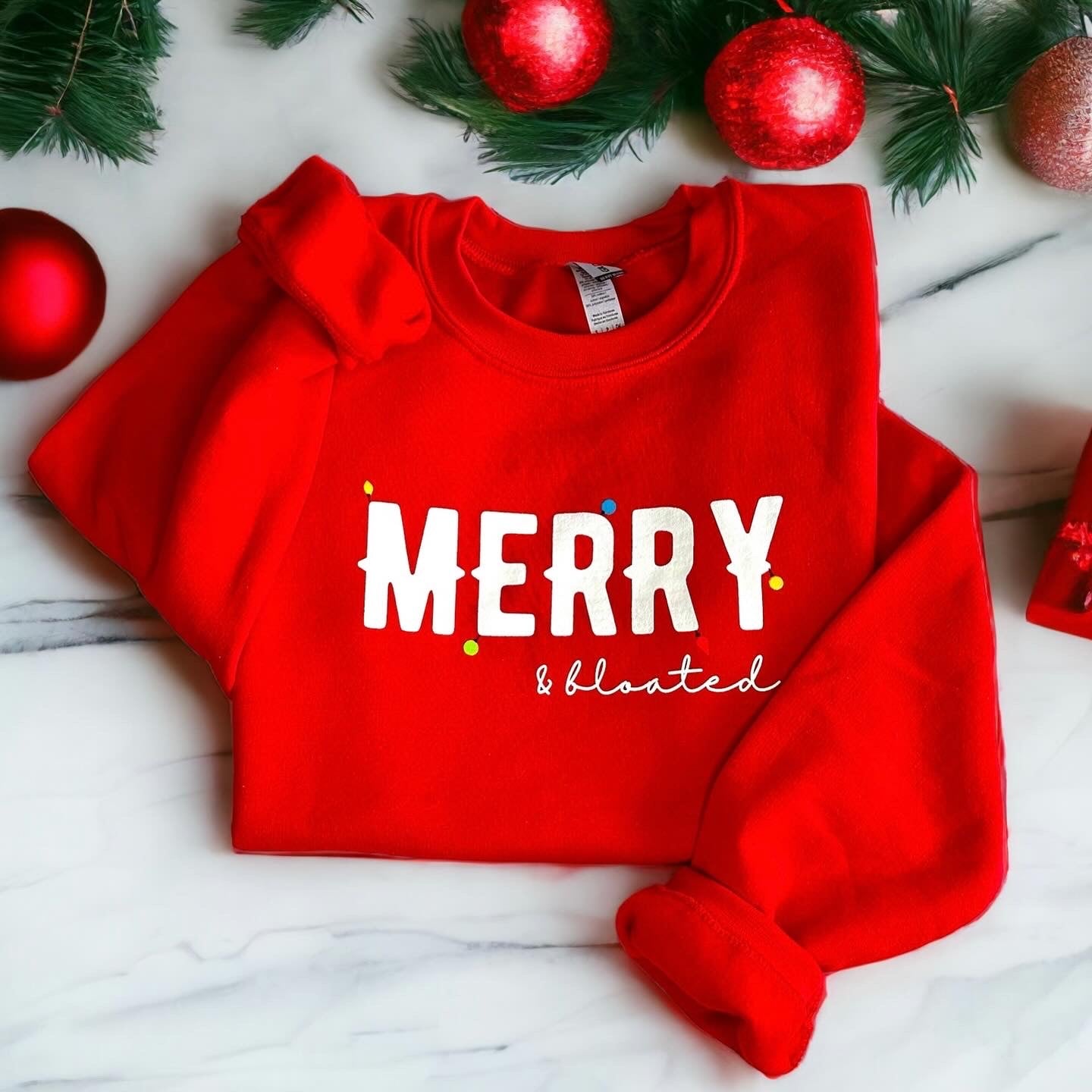 merry & bloated sweatshirt - red