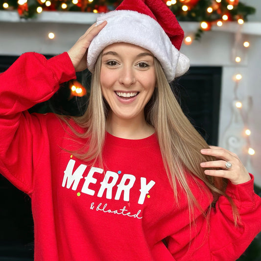 merry & bloated sweatshirt - red